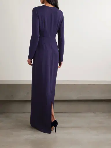 Erdem Draped Embellished Appliquéd Crepe Gown | Thumbnail 3
