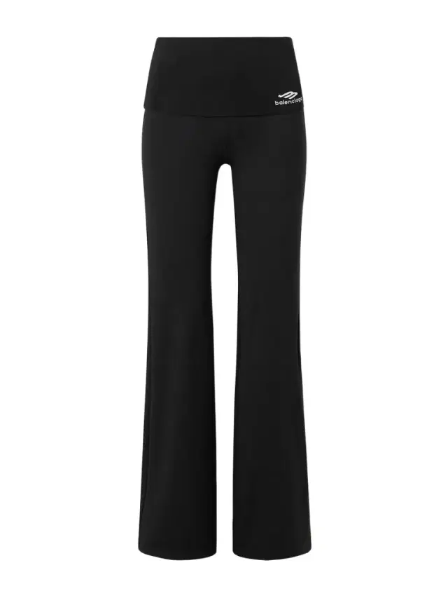 Embroidered Jersey Flared Leggings