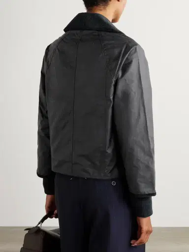 Barbour Cropped Corduroy-trimmed Waxed Cotton Jacket | Thumbnail 3 Barbour Cropped Corduroy-trimmed Waxed Cotton Jacket | Thumbnail 3