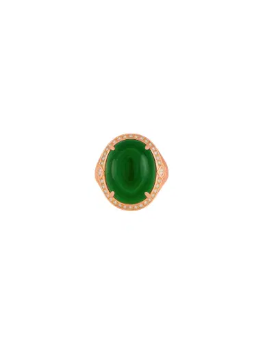 Wish Fine Jewelry 1.00ct Diamond Malachite 18K Gold Cocktail Ring | Thumbnail 2