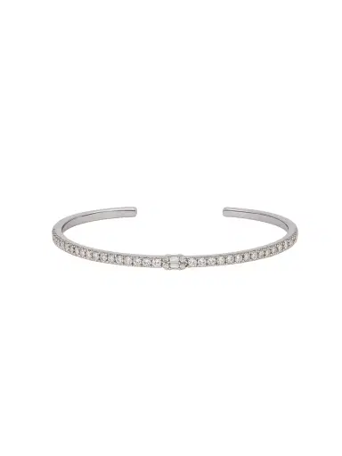 Wish Fine Jewelry 1.3ct Diamond 18K Gold Bangle Bracelet | Thumbnail 1