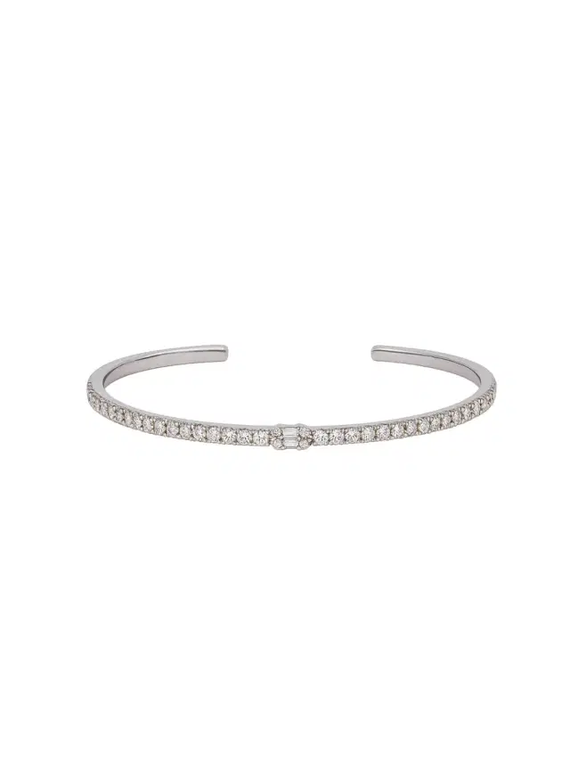 Wish Fine Jewelry 1.3ct Diamond 18K Gold Bangle Bracelet