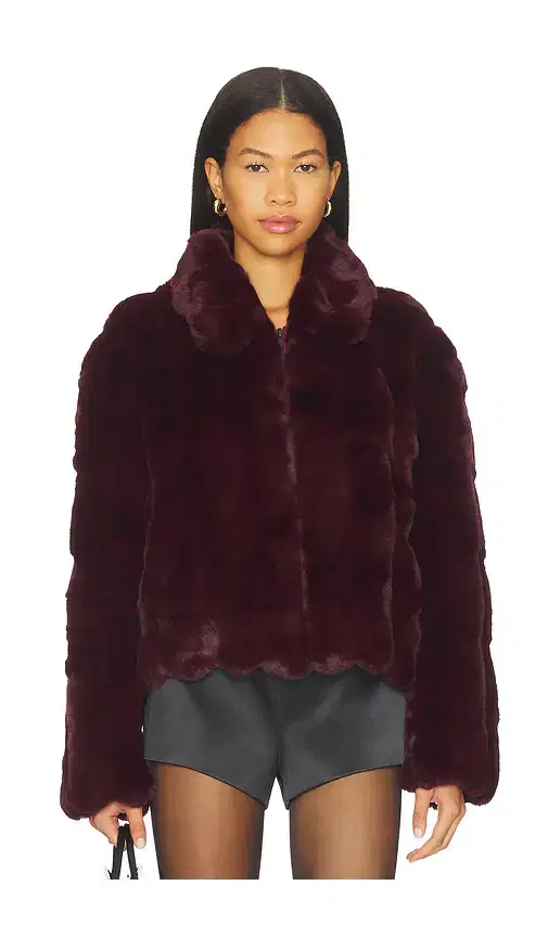 Bardot Sylvie Zip Faux Fur Jacket