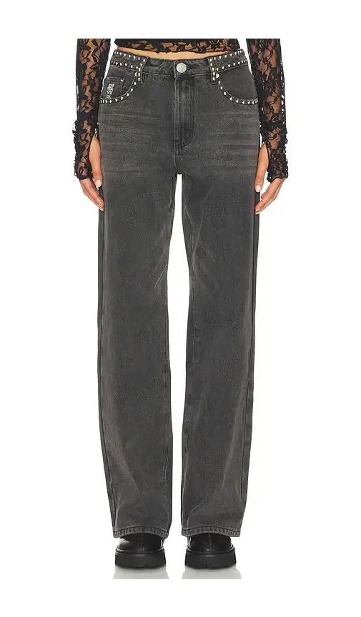 One Teaspoon Jackson Mid Waist Wide Leg Jeans