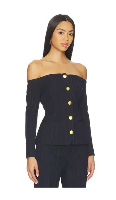L'AGENCE Alice Off Shoulder Blazer | Thumbnail 2