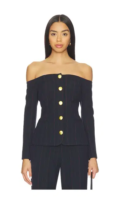 L'AGENCE Alice Off Shoulder Blazer | Thumbnail 1