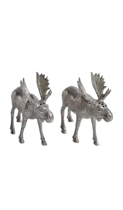 The Favorites St. Anton Pewter Moose Salt & Pepper Shakers