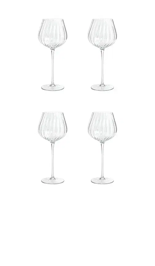 The Favorites Madeleine Optic Red Wine Glasses Set Of 4