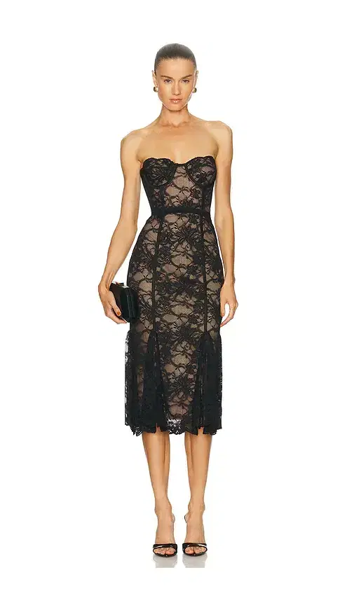 LOBA Lucienne Lace Midi Dress