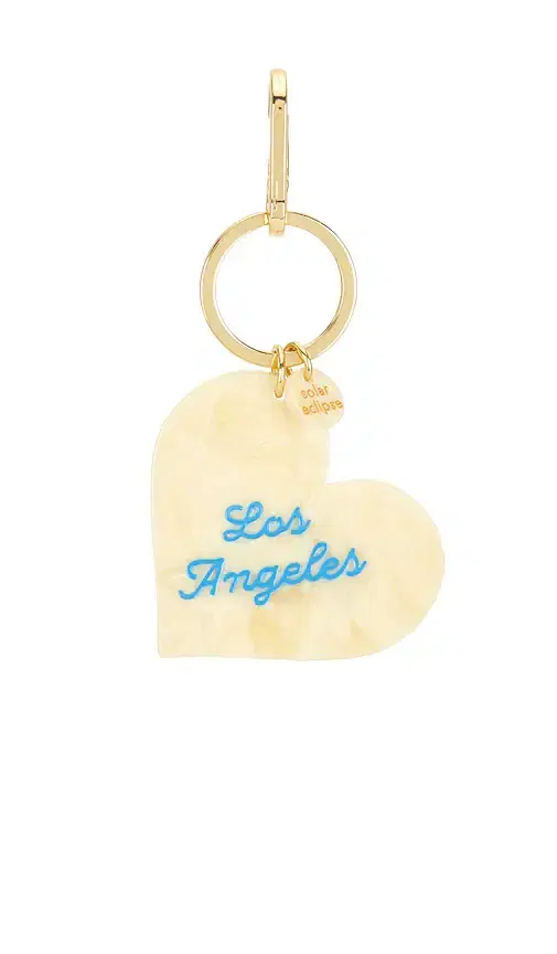 Solar Eclipse x Revolve Hand-Painted Los Angeles Heart Bag Charm + Keychain