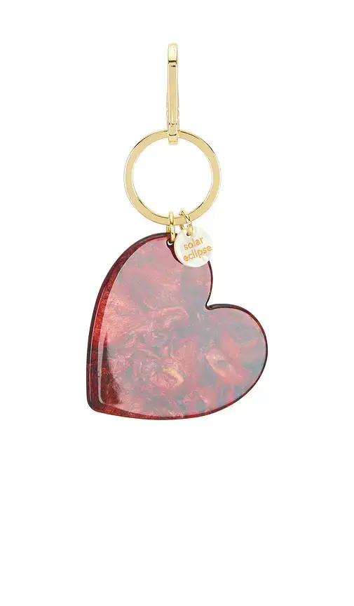 Solar Eclipse Limited Edition Handmade Heart Bag Charm + Keychain