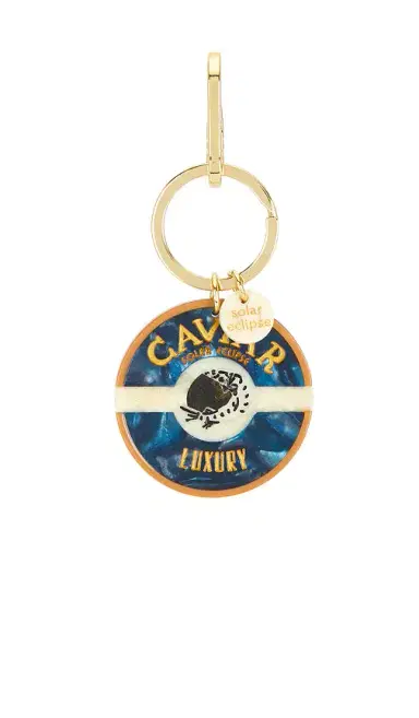 Solar Eclipse Hand-Painted Caviar Bag Charm + Keychain | Thumbnail 1 Solar Eclipse Hand-Painted Caviar Bag Charm + Keychain | Thumbnail 1