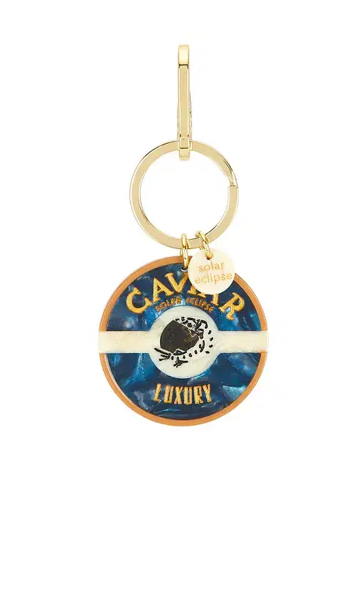 Solar Eclipse Hand-Painted Caviar Bag Charm + Keychain
