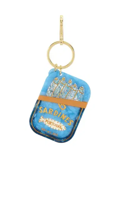 Solar Eclipse Hand-Painted Sardines Bag Charm + Keychain | Thumbnail 2