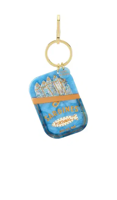 Solar Eclipse Hand-Painted Sardines Bag Charm + Keychain | Thumbnail 1