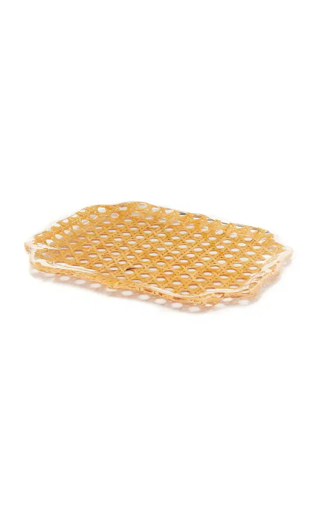 Moda Domus Baroque Wicker Tray - Neutral