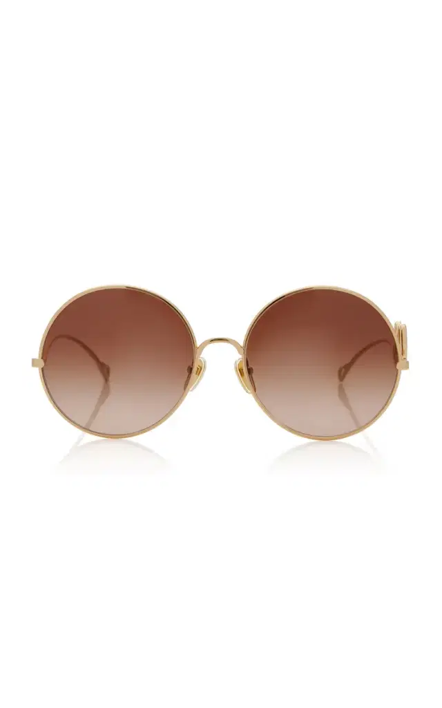 Chloé Iconic Round-Frame Metal Sunglasses