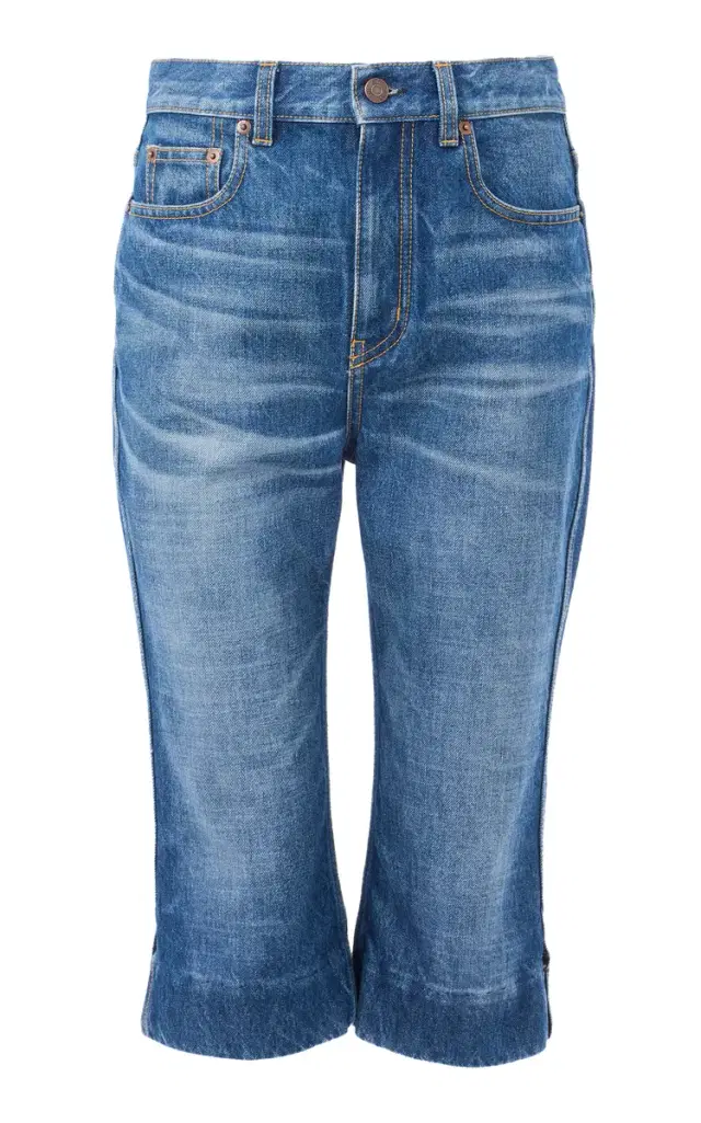 Chloé High-Rise Denim Capri Shorts
