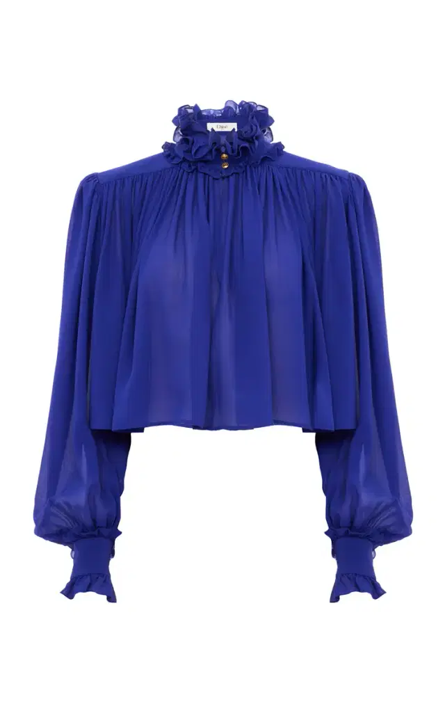 Draped Silk Georgette Top
