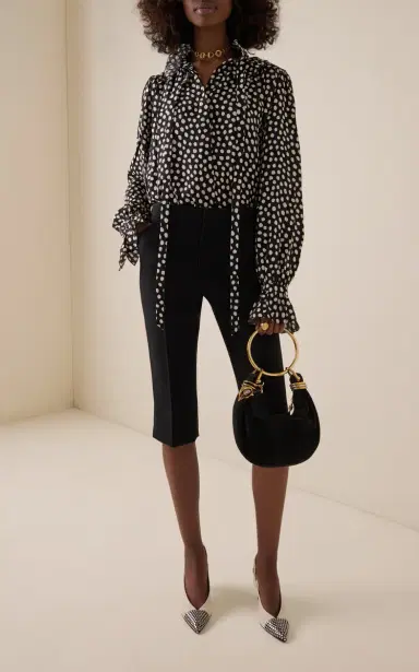 Chloé Polka-Dot Silk Jacquard Blouse | Thumbnail 3 Chloé Polka-Dot Silk Jacquard Blouse | Thumbnail 3