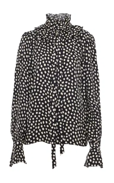 Chloé Polka-Dot Silk Jacquard Blouse | Thumbnail 5 Chloé Polka-Dot Silk Jacquard Blouse | Thumbnail 5