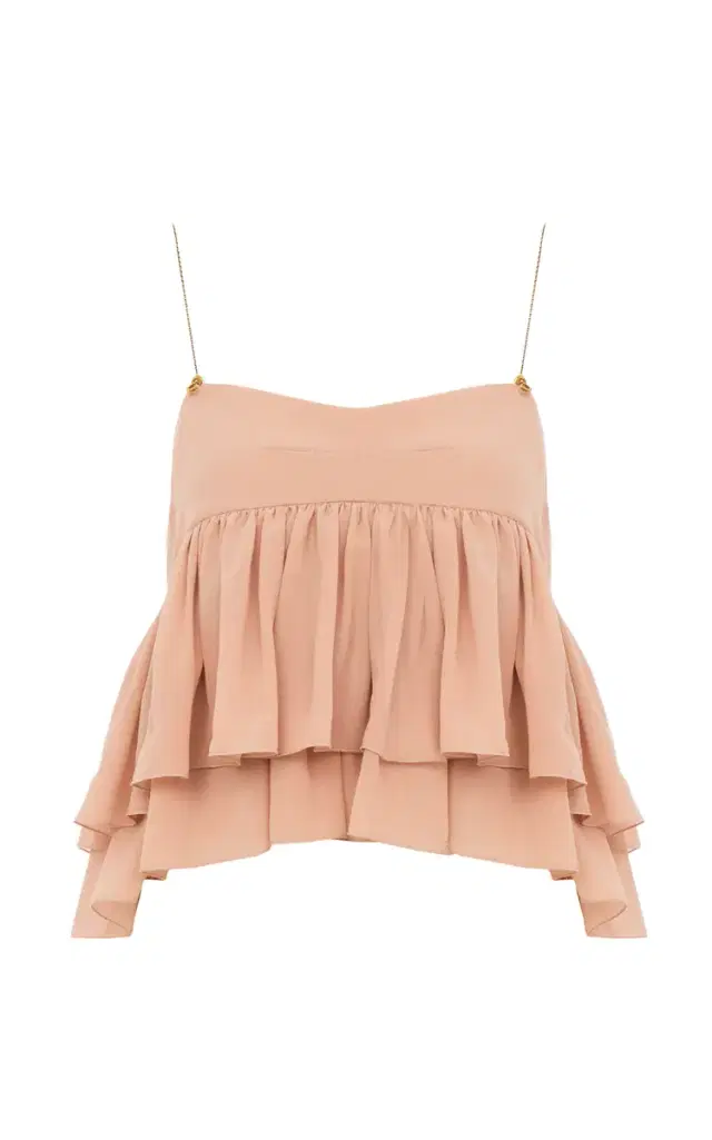 Silk Tiered Georgette Top