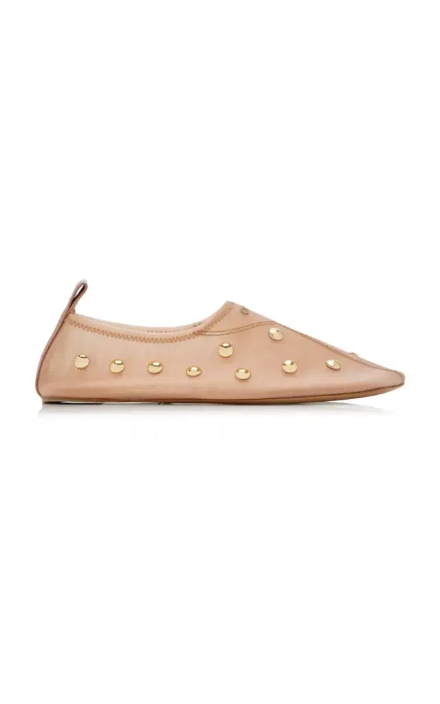 Chloé Rita Mesh Studded Ballet Flats