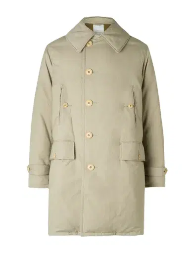 Visvim Winslow Padded Wool and Linen-Blend Down Coat - Men | Thumbnail 1