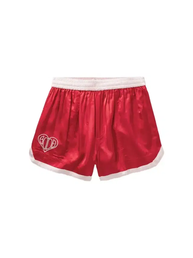 Embroidered Two-tone Satin Shorts