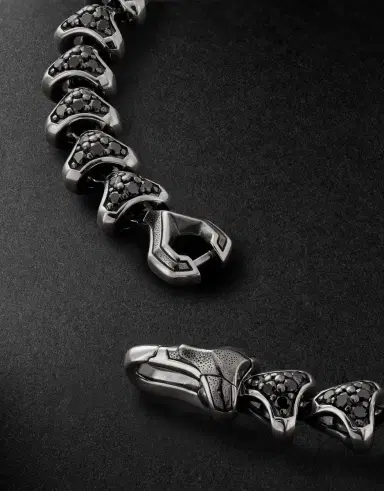 David Yurman Armory Sterling Silver Diamond Bracelet - Men | Thumbnail 3 David Yurman Armory Sterling Silver Diamond Bracelet - Men | Thumbnail 3