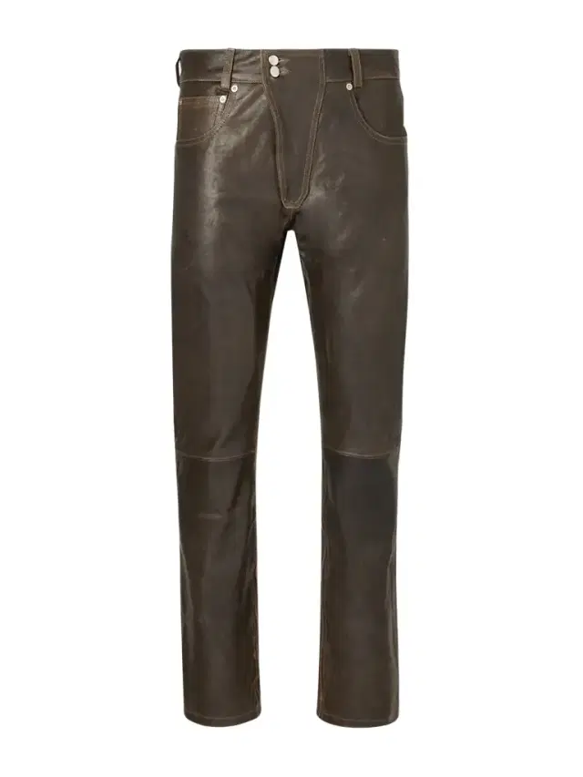 Moto Fly Slim-Fit Straight-Leg Leather Trousers - Men