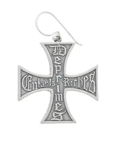 Enfants Riches Déprimés Cross Logo-Detailed Sterling Silver Single Earring - Men | Thumbnail 1 Enfants Riches Déprimés Cross Logo-Detailed Sterling Silver Single Earring - Men | Thumbnail 1
