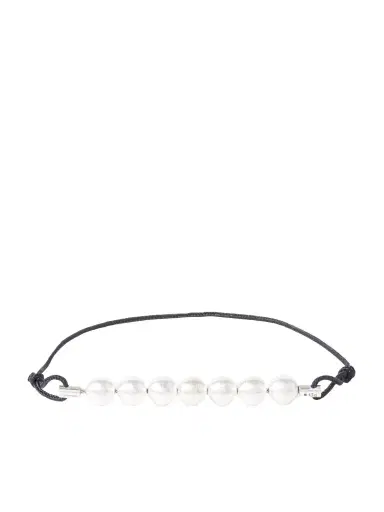 LE GRAMME 13g Beaded Sterling Silver and Cord Bracelet - Men | Thumbnail 1 LE GRAMME 13g Beaded Sterling Silver and Cord Bracelet - Men | Thumbnail 1