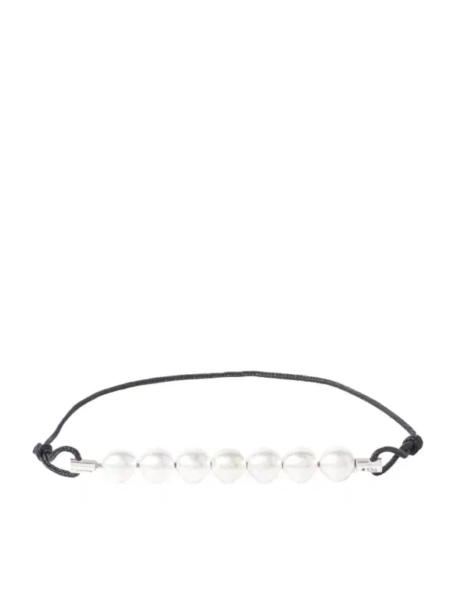 13g Beaded Sterling Silver and Cord Bracelet - Men