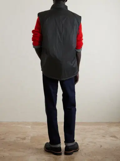 KAPITAL Zepher Suede-Trimmed Shell Gilet - Men | Thumbnail 4