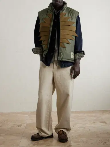 KAPITAL Zepher Suede-Trimmed Shell Gilet - Men | Thumbnail 2 KAPITAL Zepher Suede-Trimmed Shell Gilet - Men | Thumbnail 2