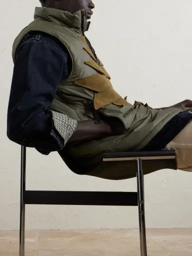 KAPITAL Zepher Suede-Trimmed Shell Gilet - Men | Thumbnail 5 KAPITAL Zepher Suede-Trimmed Shell Gilet - Men | Thumbnail 5