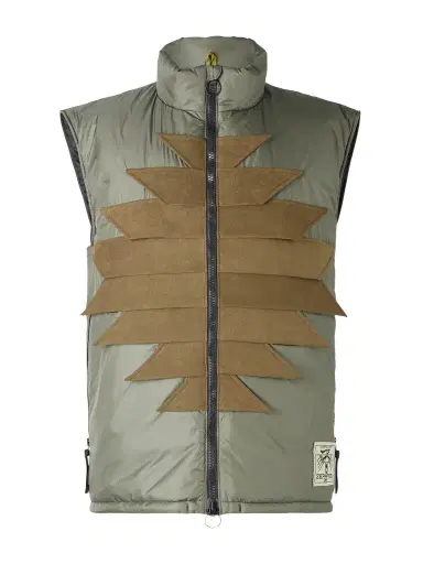 KAPITAL Zepher Suede-Trimmed Shell Gilet - Men | Thumbnail 1 KAPITAL Zepher Suede-Trimmed Shell Gilet - Men | Thumbnail 1