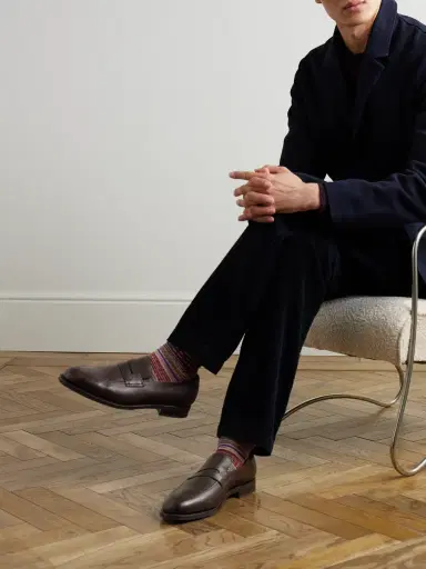 Majordome M08 Cross-Grain Leather Penny Loafers - Men | Thumbnail 2