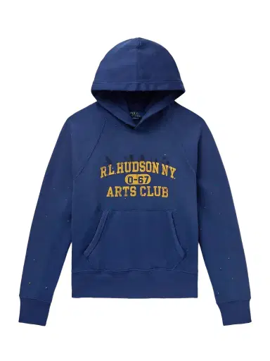 Polo Ralph Lauren Printed Cotton-Blend Jersey Hoodie - Men | Thumbnail 1 Polo Ralph Lauren Printed Cotton-Blend Jersey Hoodie - Men | Thumbnail 1