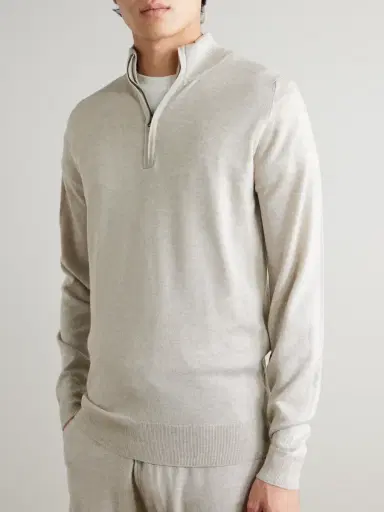 John Smedley Tapton Slim-Fit Merino Wool Half-Zip Sweater - Men | Thumbnail 3 John Smedley Tapton Slim-Fit Merino Wool Half-Zip Sweater - Men | Thumbnail 3