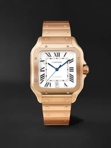 Cartier Santos De Large Automatic 18-Karat Rose Gold Watch, Ref. WGSA0018 - Men | Thumbnail 1 Cartier Santos De Large Automatic 18-Karat Rose Gold Watch, Ref. WGSA0018 - Men | Thumbnail 1