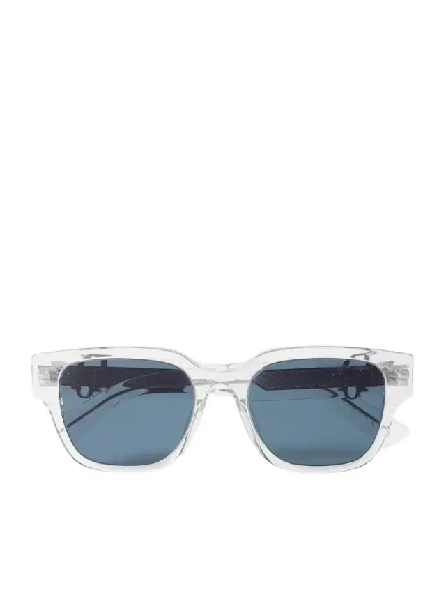 DIOR Eyewear Dior Oblique S1I Transparent Square Acetate Sunglasses - Men