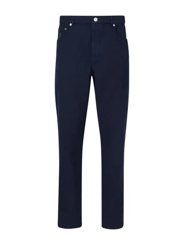Logo- Embroidered Straight-Leg Cotton-Twill Trousers - Men