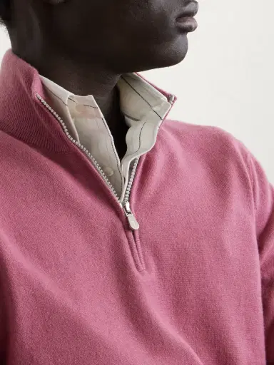 Brunello Cucinelli Cashmere Half-Zip Sweater - Men | Thumbnail 4 Brunello Cucinelli Cashmere Half-Zip Sweater - Men | Thumbnail 4