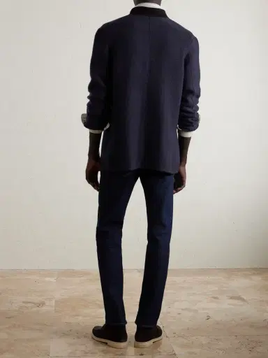 Loro Piana Arola Suede-Trimmed Cashmere-Blend Jacket - Men | Thumbnail 4