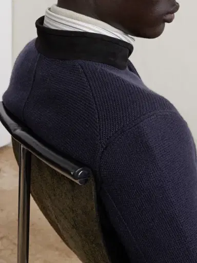 Loro Piana Arola Suede-Trimmed Cashmere-Blend Jacket - Men | Thumbnail 5