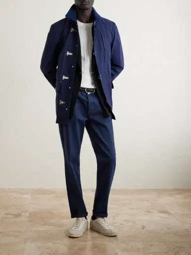 Brunello Cucinelli Slim-Fit Straight-Leg Logo-Embroidered Jeans - Men | Thumbnail 2