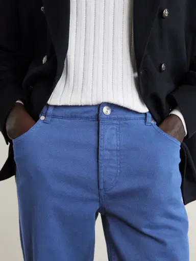 Brunello Cucinelli Slim-Fit Straight-Leg Logo-Embroidered Jeans - Men | Thumbnail 5