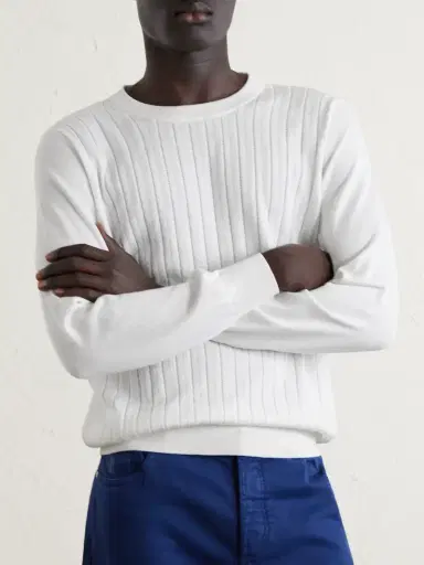 Brunello Cucinelli Ribbed Cotton Sweater - Men | Thumbnail 3 Brunello Cucinelli Ribbed Cotton Sweater - Men | Thumbnail 3